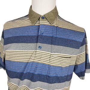 Patagonia Men's Short Sleeve Polo Shirt Color Blue Gray Size M Organic Cotton